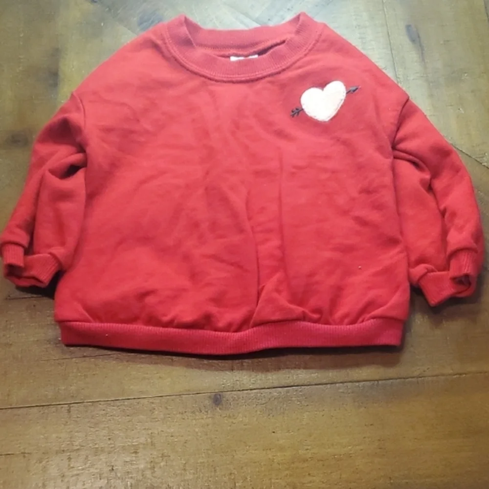 Carter's Vibrant Red Sweatshirt with Heart Accent